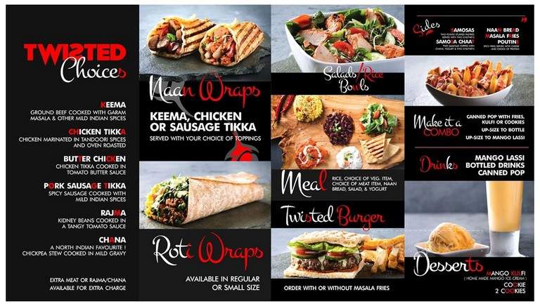 Twisted Indian Modern Wraps - Barrie, ON menu_pic