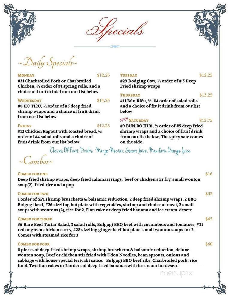 White Lotus - Saskatoon, SK menu_pic