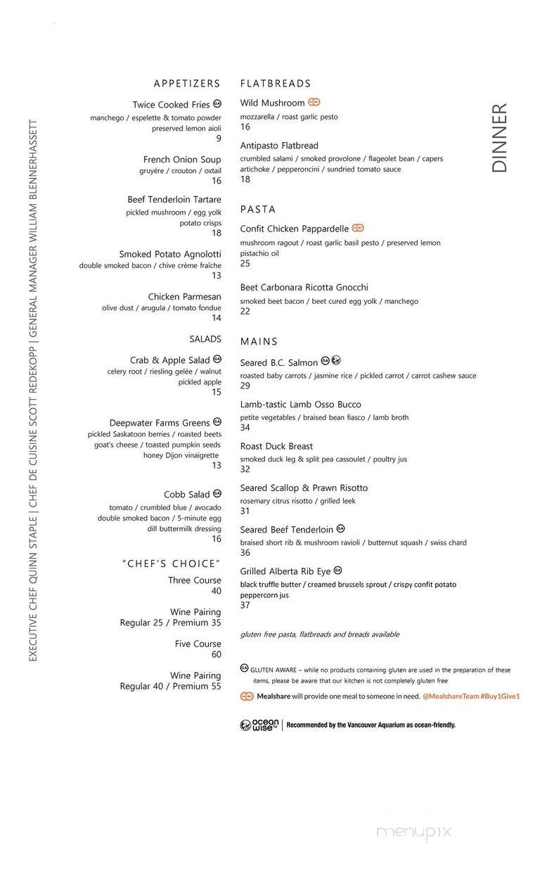 Yellow Door Bistro - Calgary, AB menu_pic
