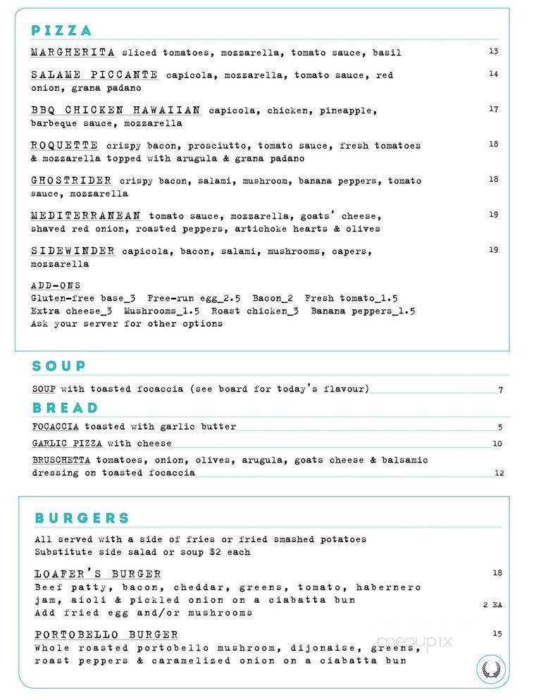 The Loaf - Fernie, BC menu_pic