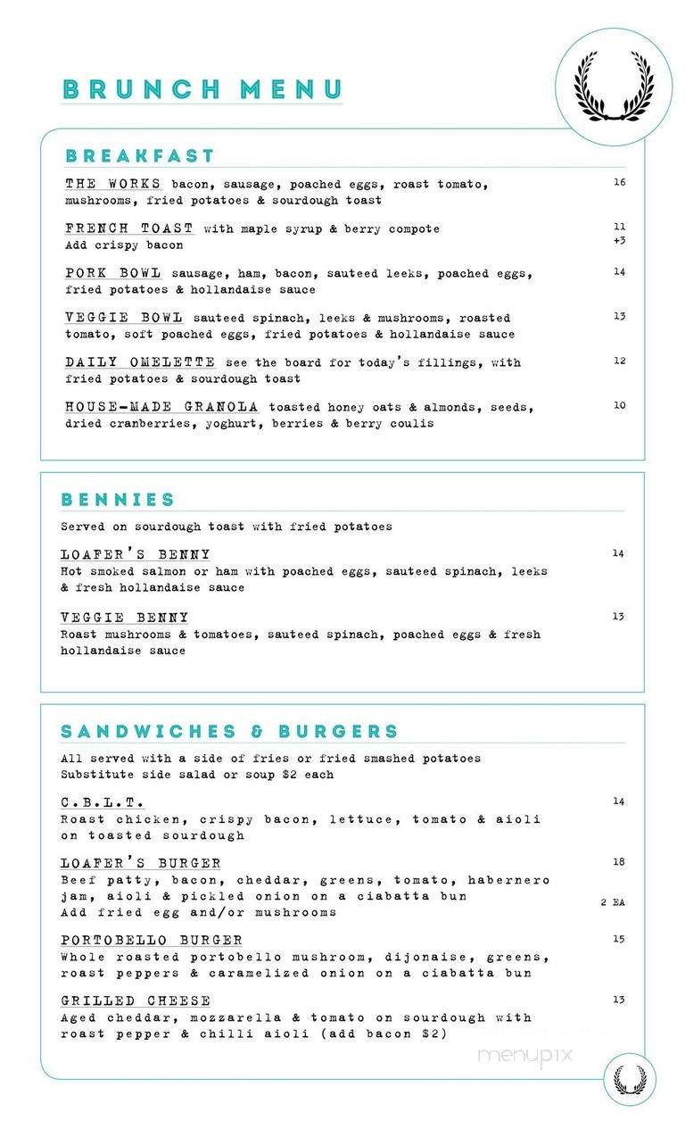The Loaf - Fernie, BC menu_pic