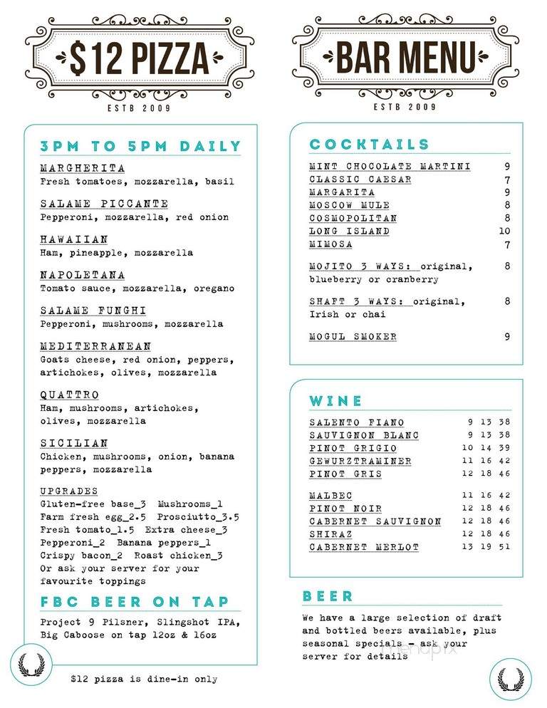 The Loaf - Fernie, BC menu_pic