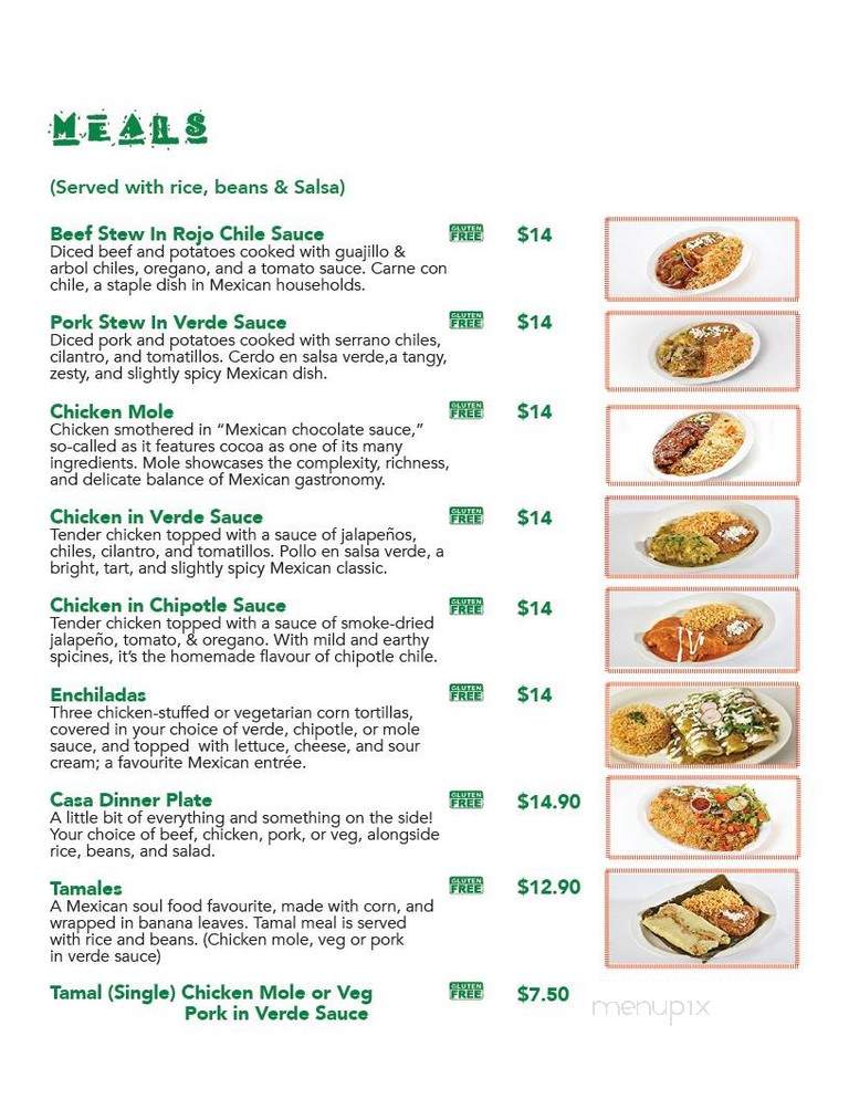 Como En Casa - Toronto, ON menu_pic