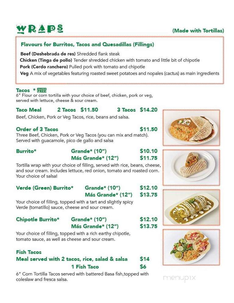 Como En Casa - Toronto, ON menu_pic