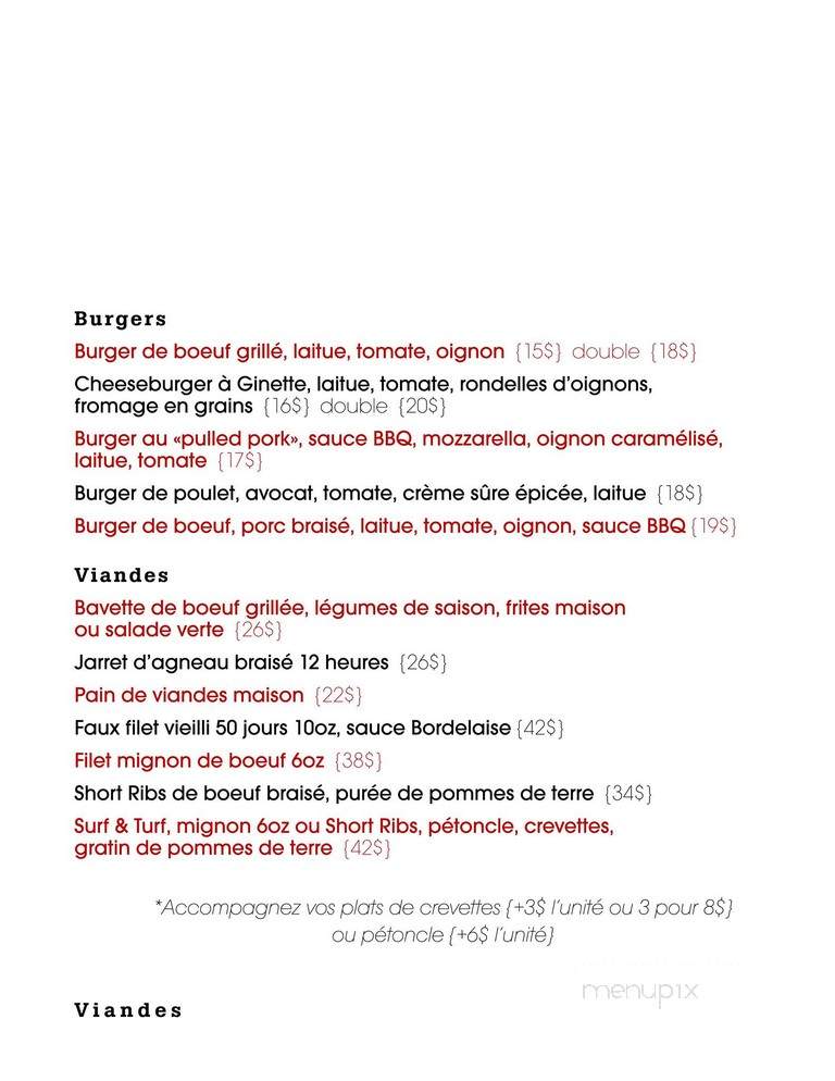 Attelier Archibald - Granby, QC menu_pic