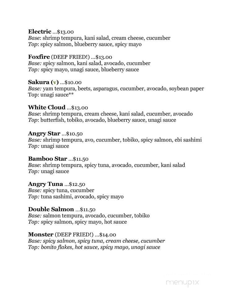 Saka Izakaya - Kingston, ON menu_pic
