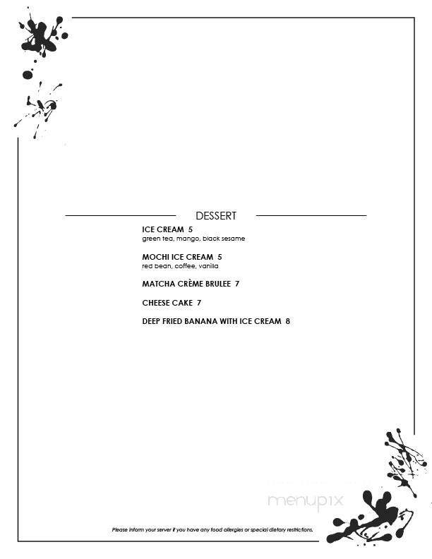 Kaya Sushi + Grill - Kelowna, BC menu_pic