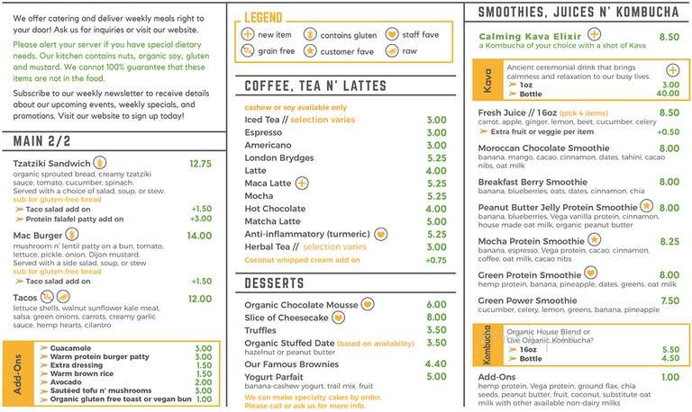 Carrots N Dates - Windsor, ON menu_pic