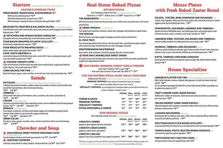 Little Christo's - Antigonish, NS menu_pic