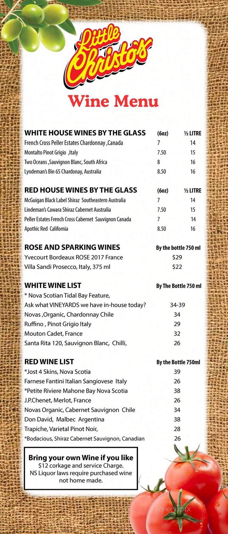 Little Christo's - Antigonish, NS menu_pic