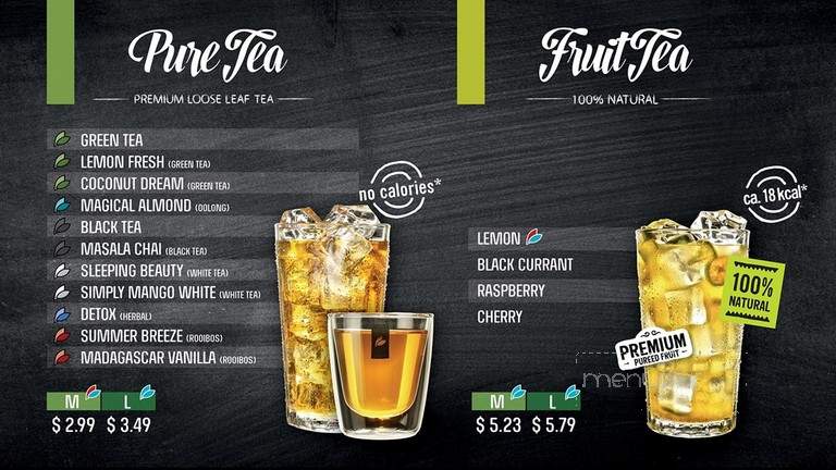 The Fresh Tea Shop - Toronto, ON menu_pic