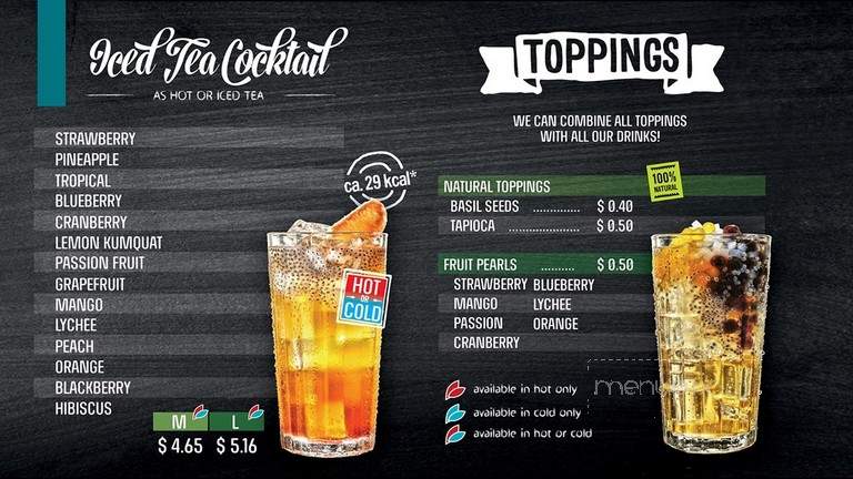 The Fresh Tea Shop - Toronto, ON menu_pic
