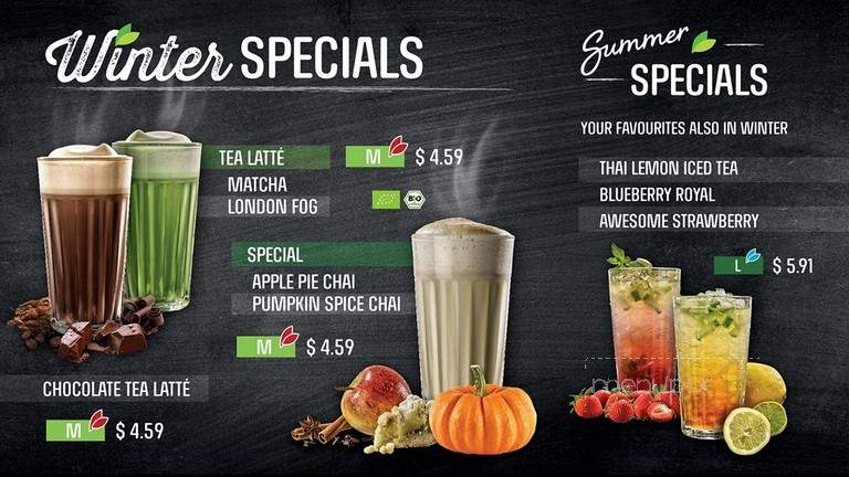 The Fresh Tea Shop - Toronto, ON menu_pic