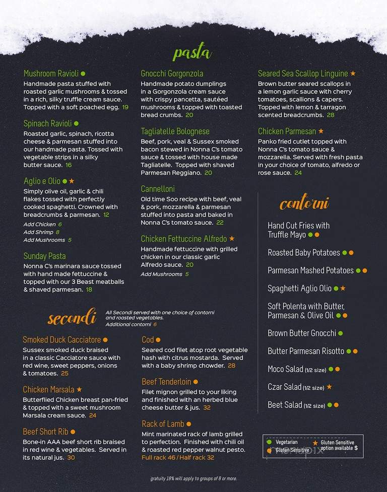 Moco Downtown - Fredericton, NB menu_pic