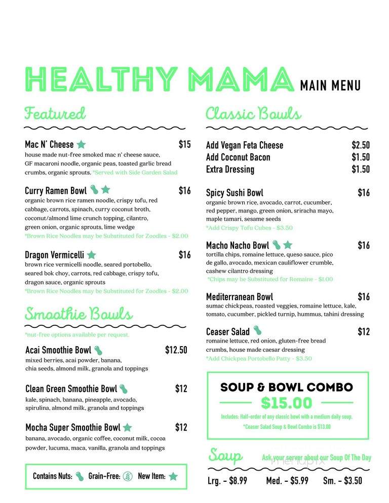 Healthy Mama - Windsor, ON menu_pic