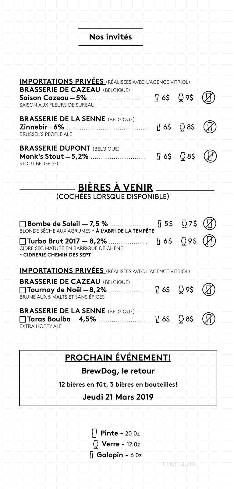 Pit Caribou - Montreal, QC menu_pic