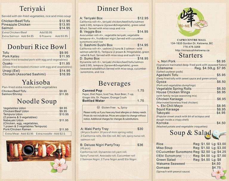 Mi Ne Sushi House - Kelowna, BC