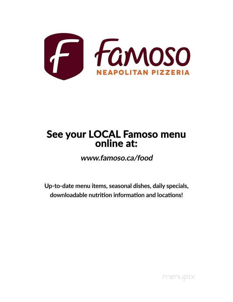 Famoso Neapolitan Pizzeria - Saskatoon, SK menu_pic