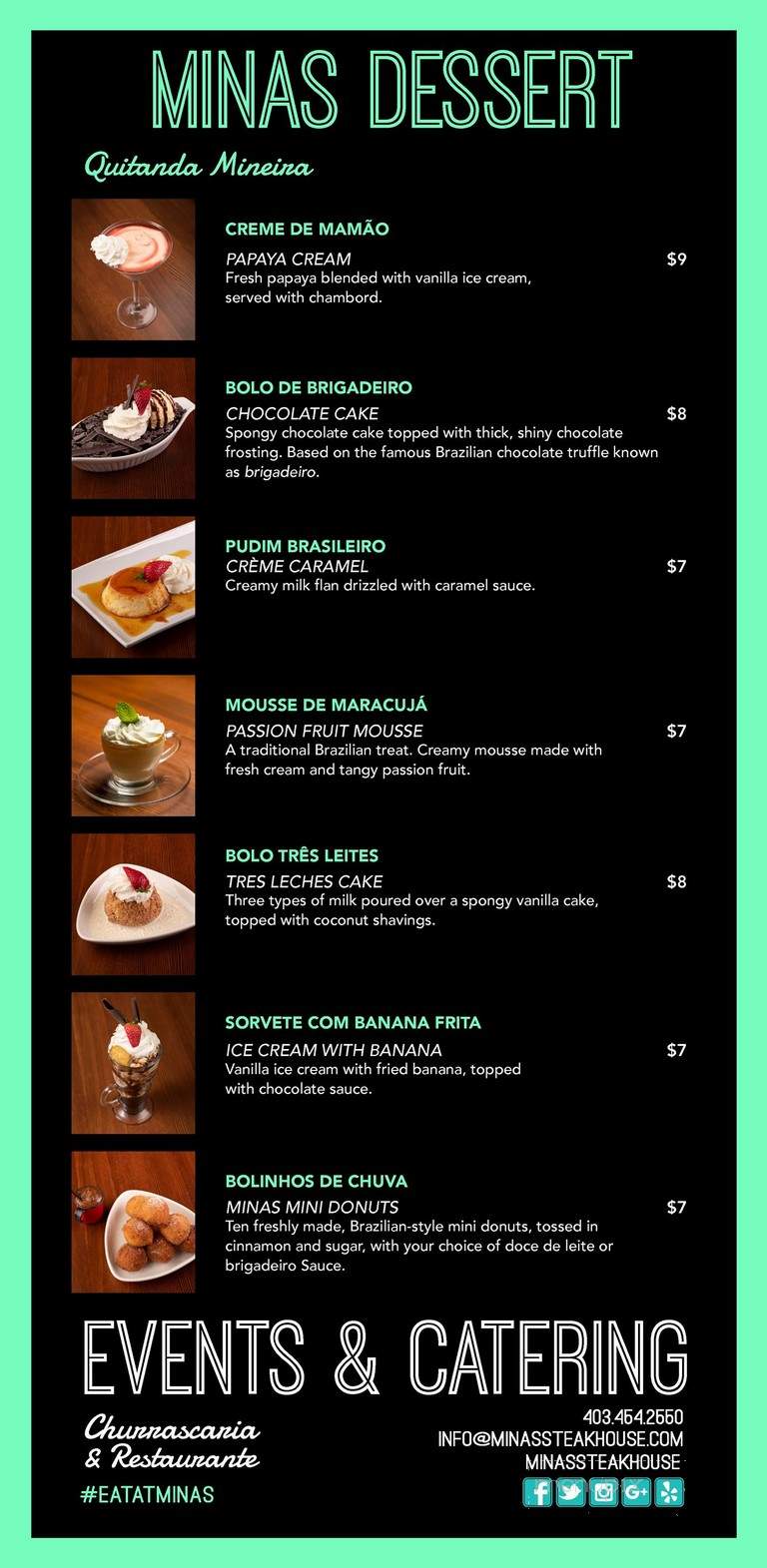 Minas Brazilian Steakhouse - Calgary, AB menu_pic