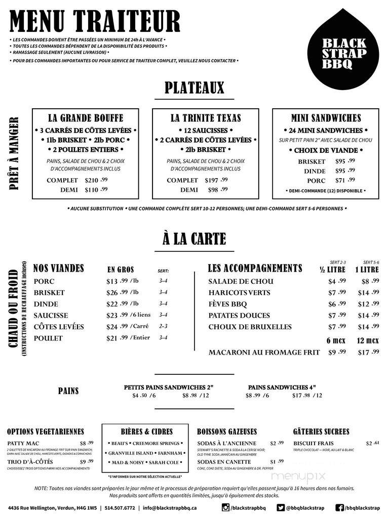 Blackstrap BBQ - Verdun, QC menu_pic