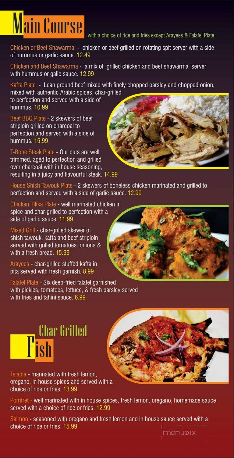 Alamin Charcoal Flame - Hamilton, ON menu_pic