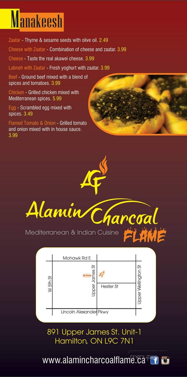 Alamin Charcoal Flame - Hamilton, ON menu_pic