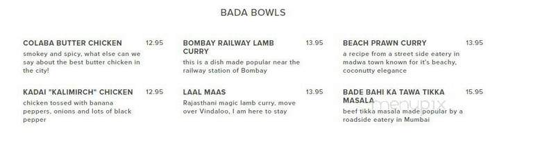 Colaba Junction - Toronto, ON menu_pic