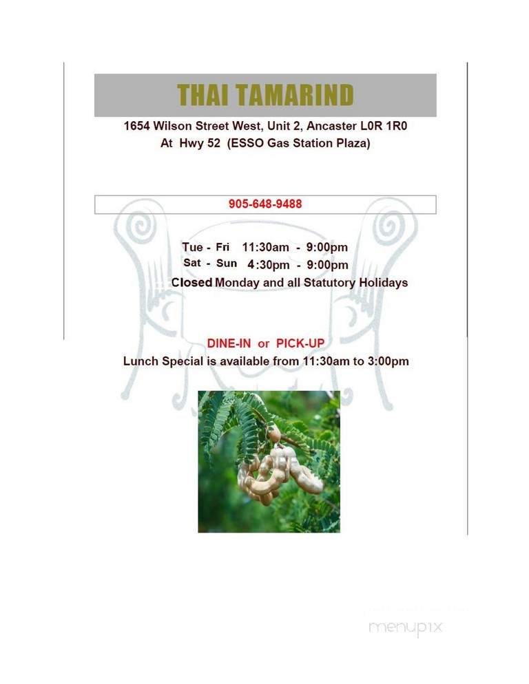 Thai Tamarind - Ancaster, ON