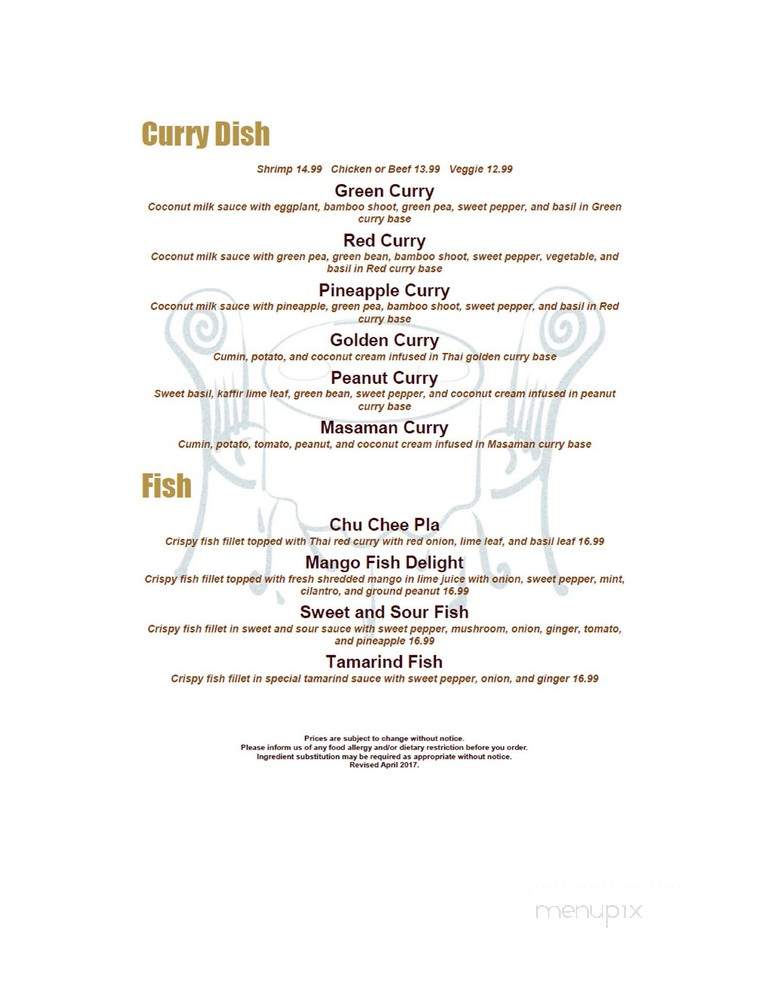 Thai Tamarind - Ancaster, ON menu_pic