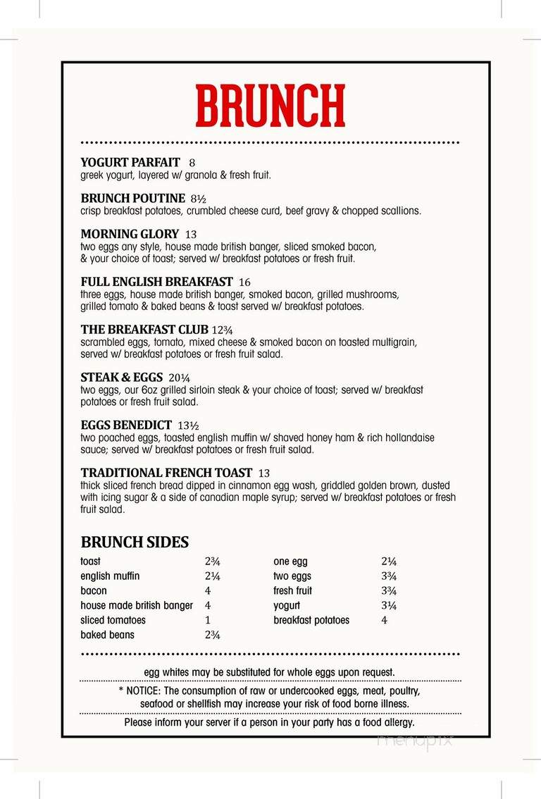 Elephant & Castle - Red Deer, AB menu_pic
