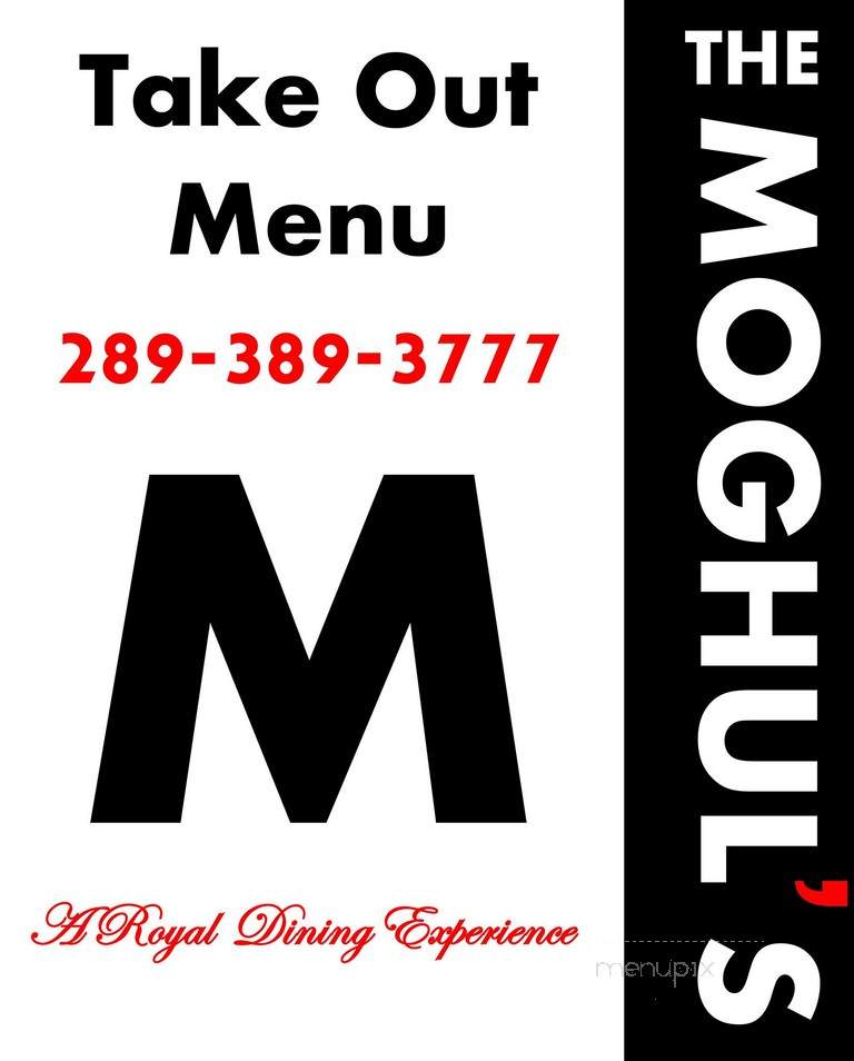 The Moghul's - Hamilton, ON menu_pic