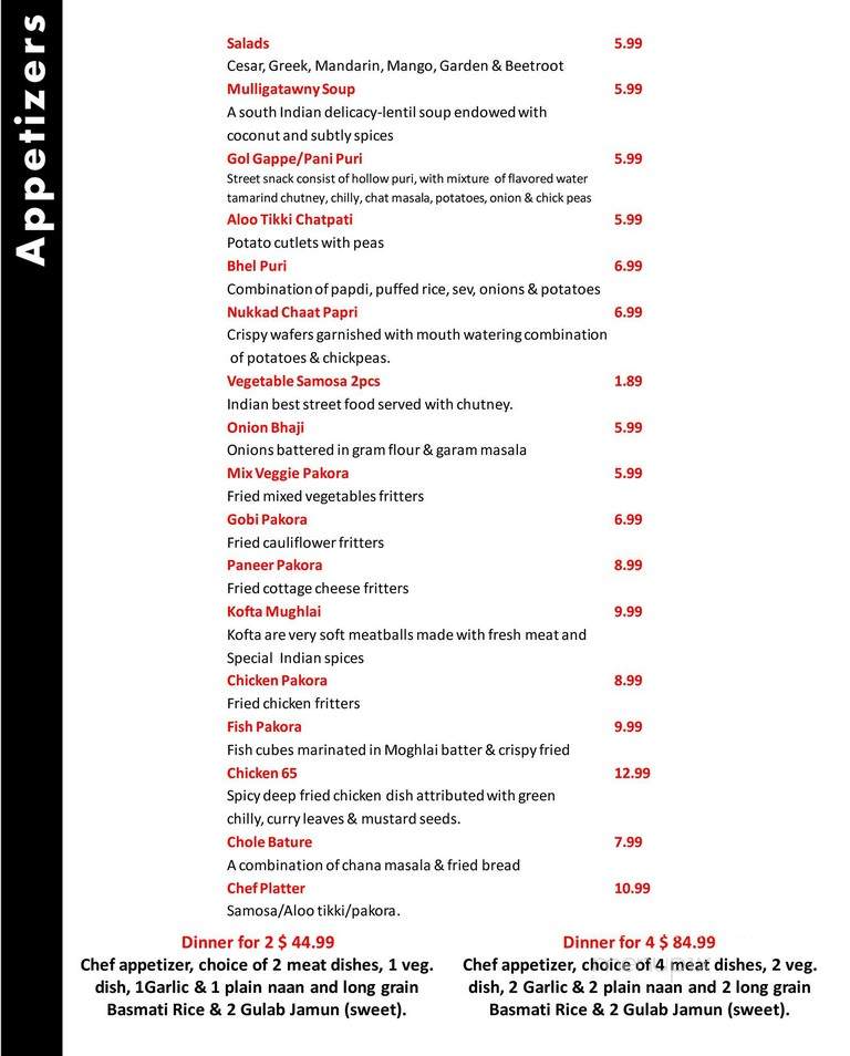 The Moghul's - Hamilton, ON menu_pic