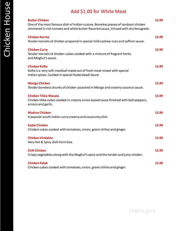 The Moghul's - Hamilton, ON menu_pic