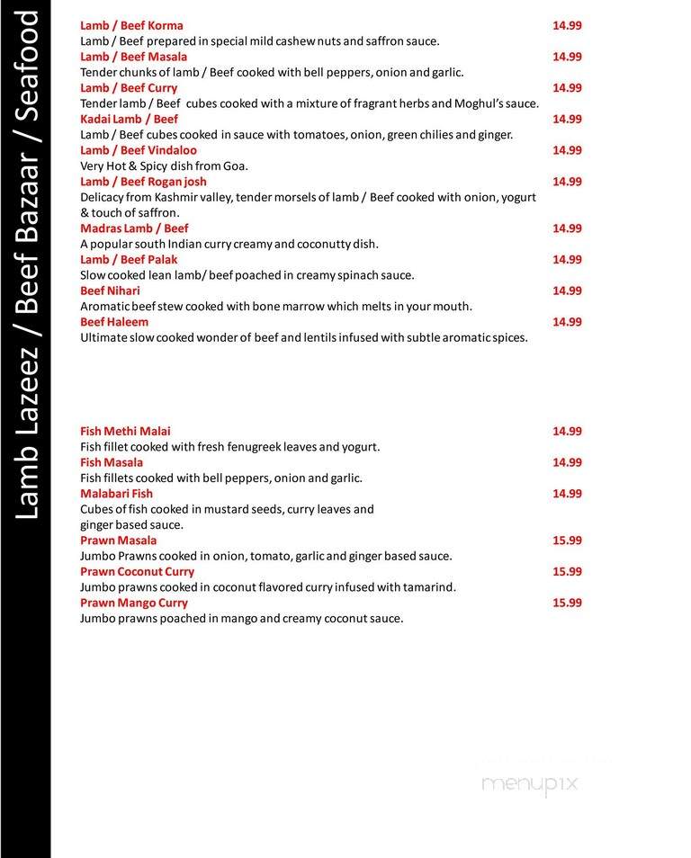 The Moghul's - Hamilton, ON menu_pic