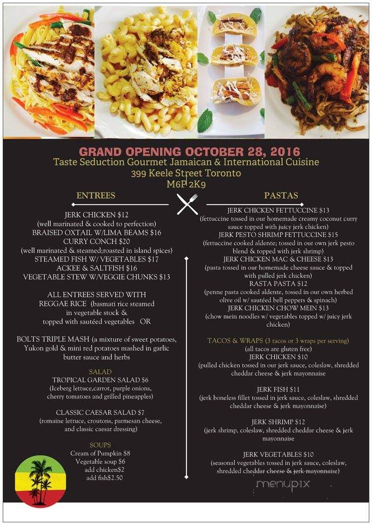 Taste Seduction - Toronto, ON menu_pic