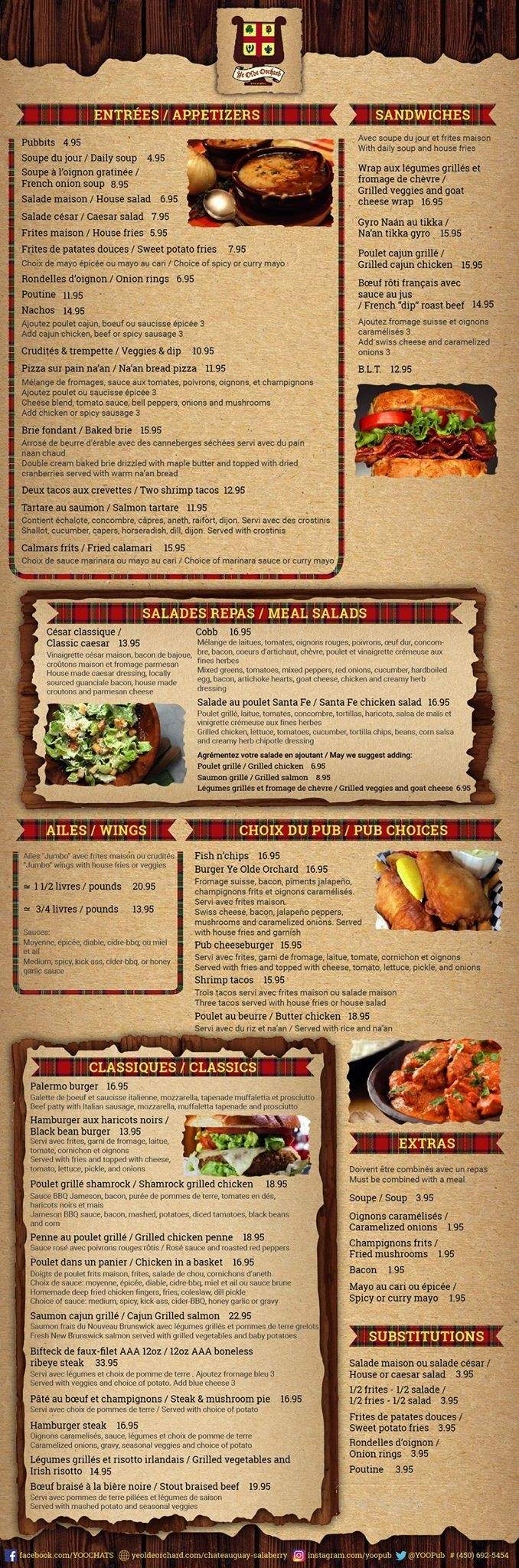 Ye Olde Orchard Pub & Grill - Chateauguay, QC menu_pic