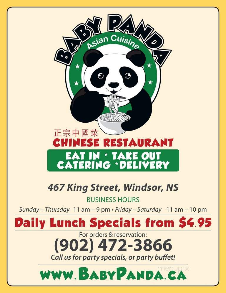 Baby Panda - Windsor, NS menu_pic