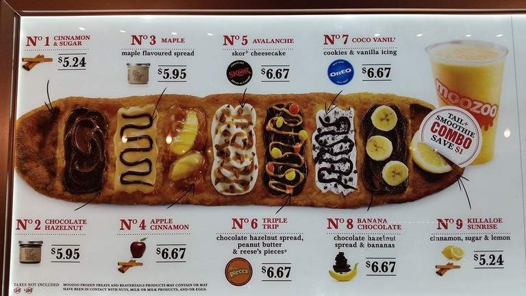 Beaver Tails - Victoria, BC menu_pic