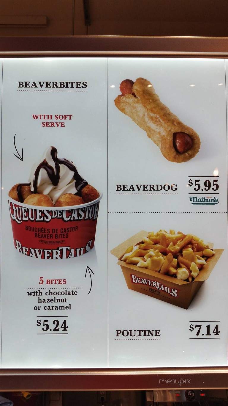 Beaver Tails - Victoria, BC menu_pic