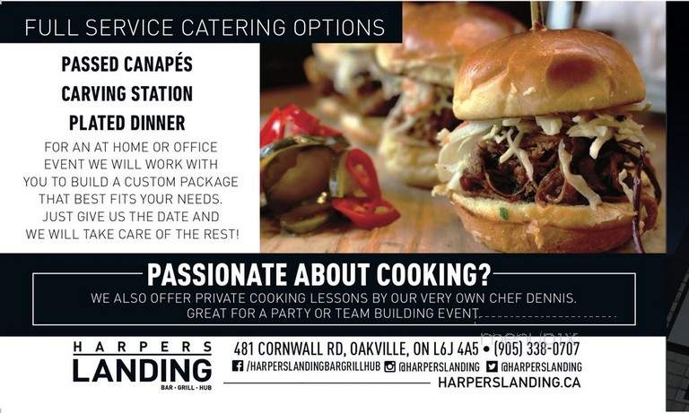 Harpers Landing Grill Hub Restaurant - Oakville, ON menu_pic