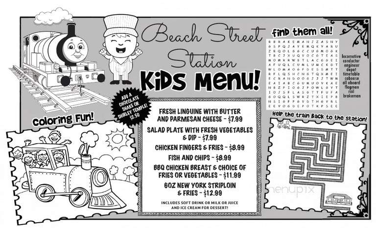 Beach Street Station - Goderich, ON menu_pic
