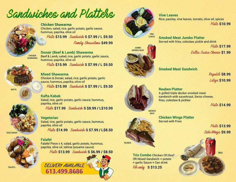 Shawarma Garden - Brockville, ON menu_pic