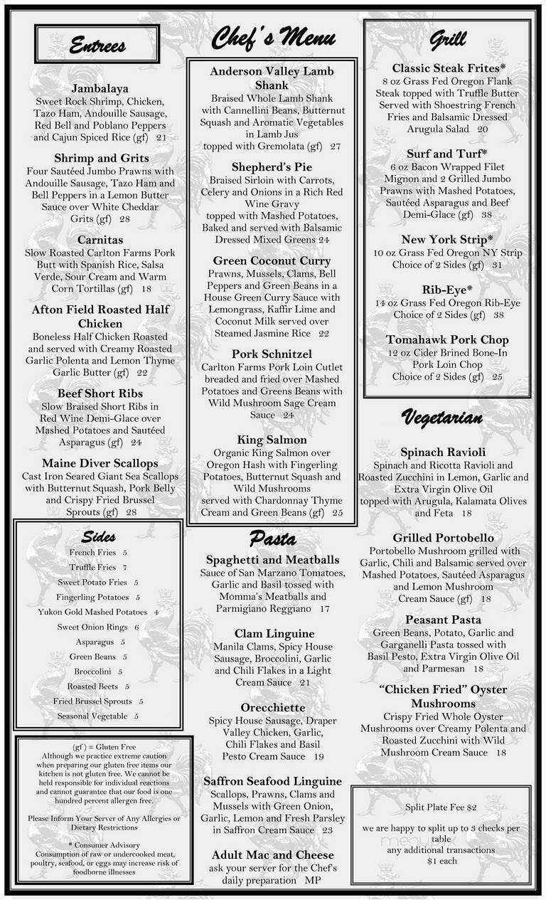 Frankie's Restaurant - Hanover, ON menu_pic