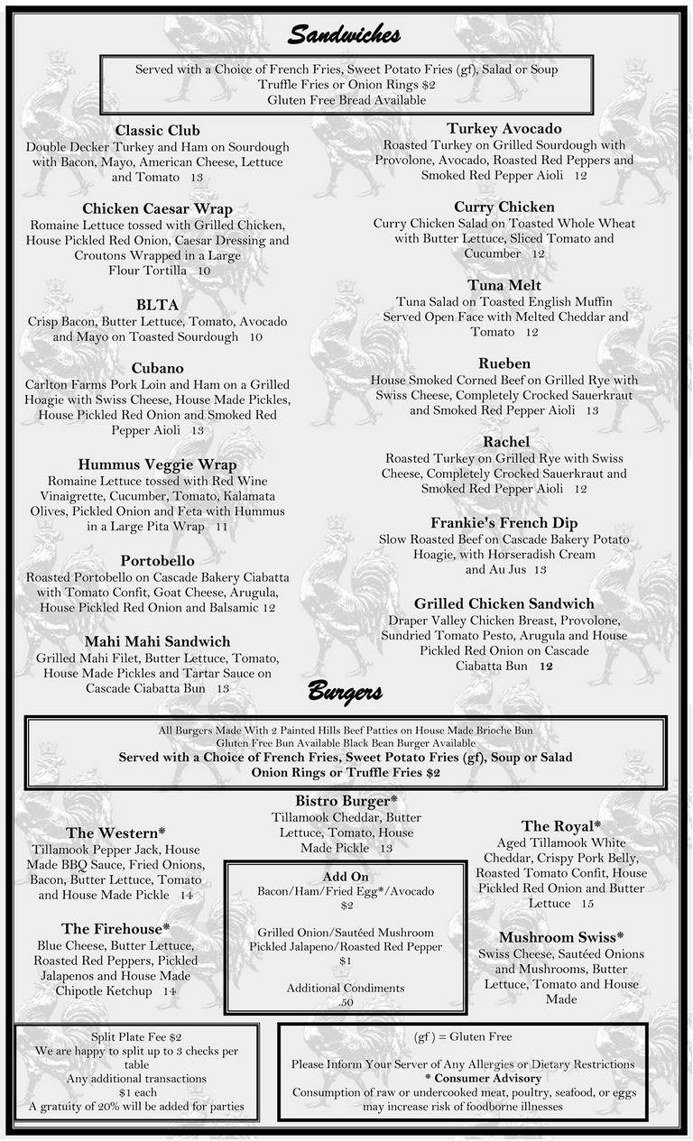 Frankie's Restaurant - Hanover, ON menu_pic