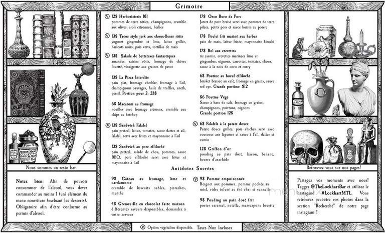 The Lockhart - Montreal, QC menu_pic