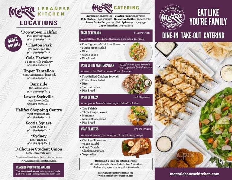 Mezza Lebanese Kitchen - Halifax, NS menu_pic