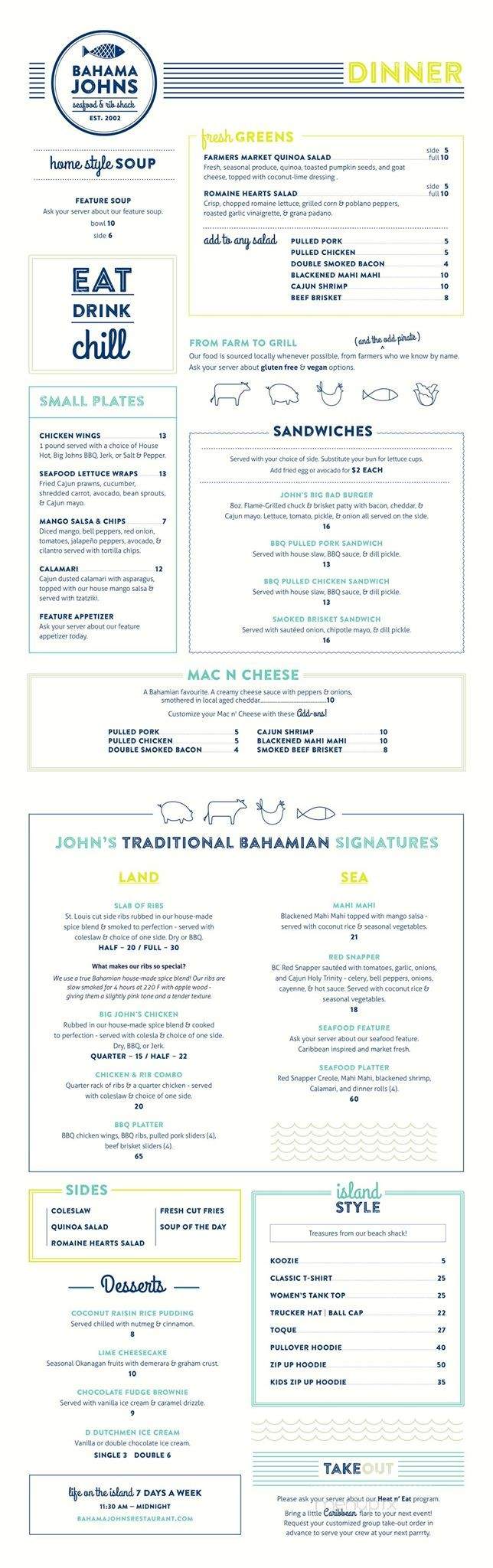 Bahama John's Seafood & Rib Shack - Sicamous, BC