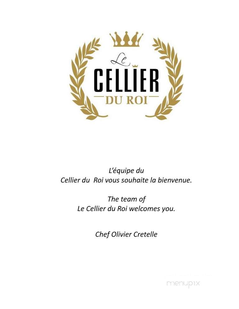 Le Cellier du Roi par Jerome Ferrer - Bromont, QC menu_pic
