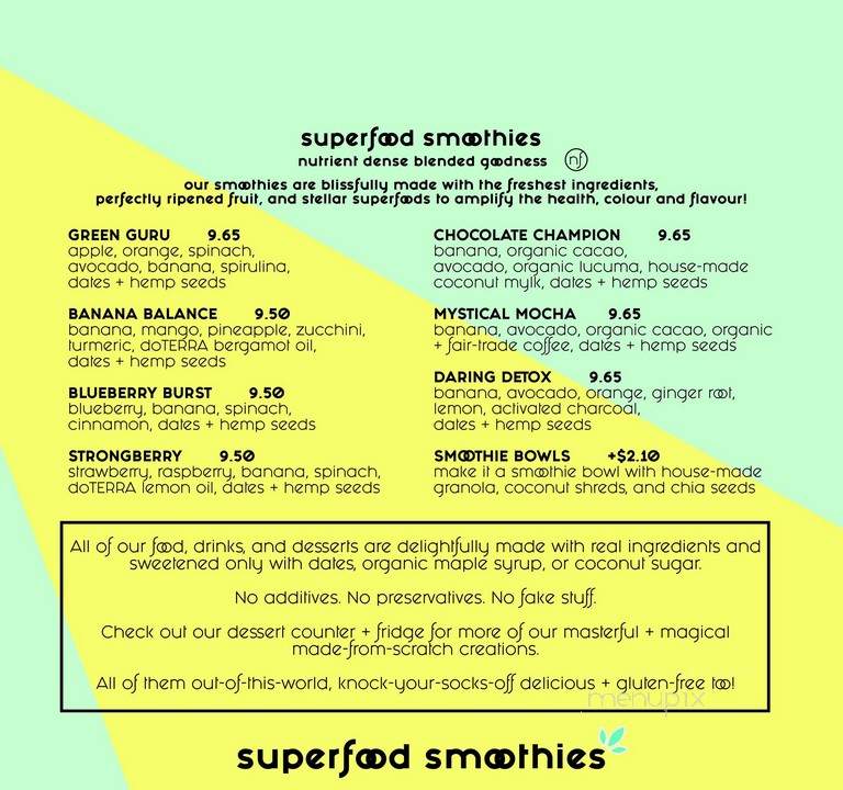 Bliss Kitchen - Waterdown, ON menu_pic