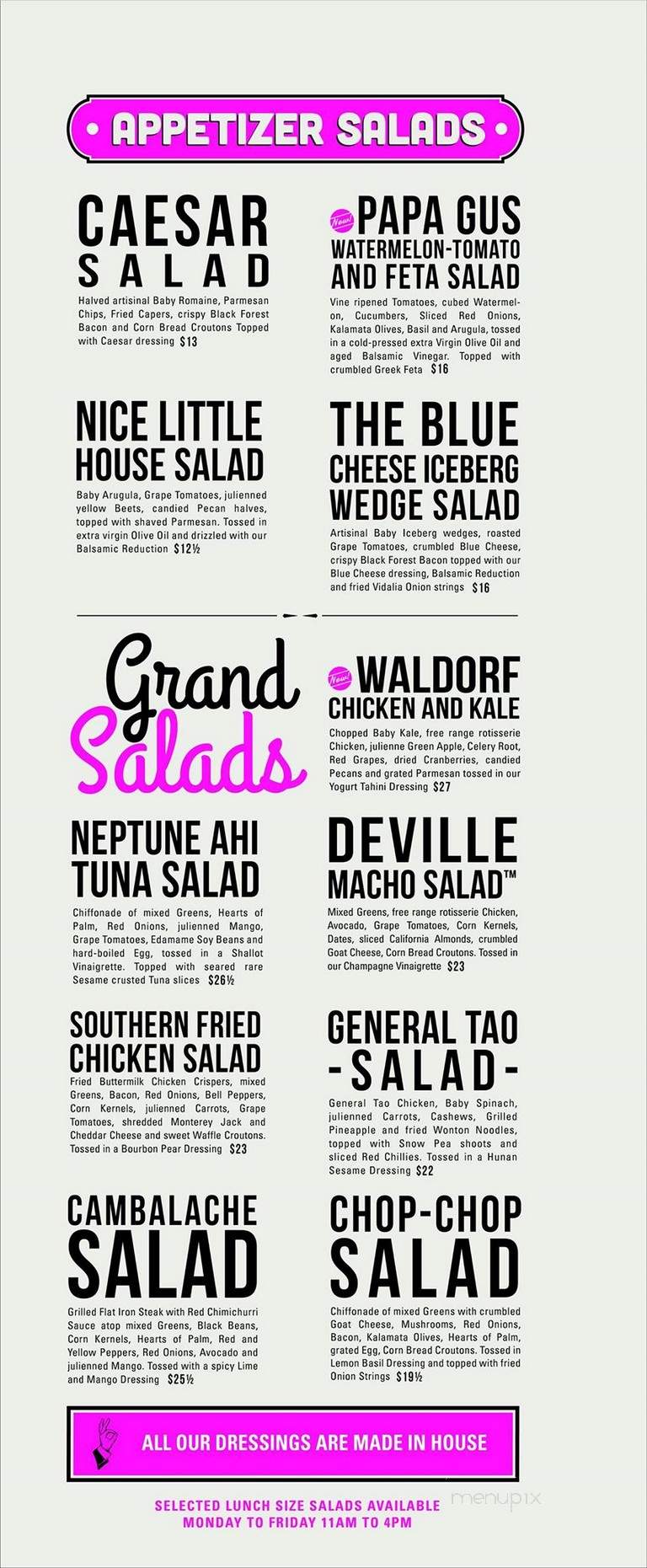 Deville Dinerbar - Montreal, QC menu_pic